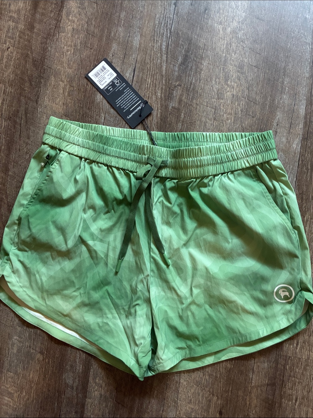 Light Green Women's Athletic Shorts with Elastic Waist